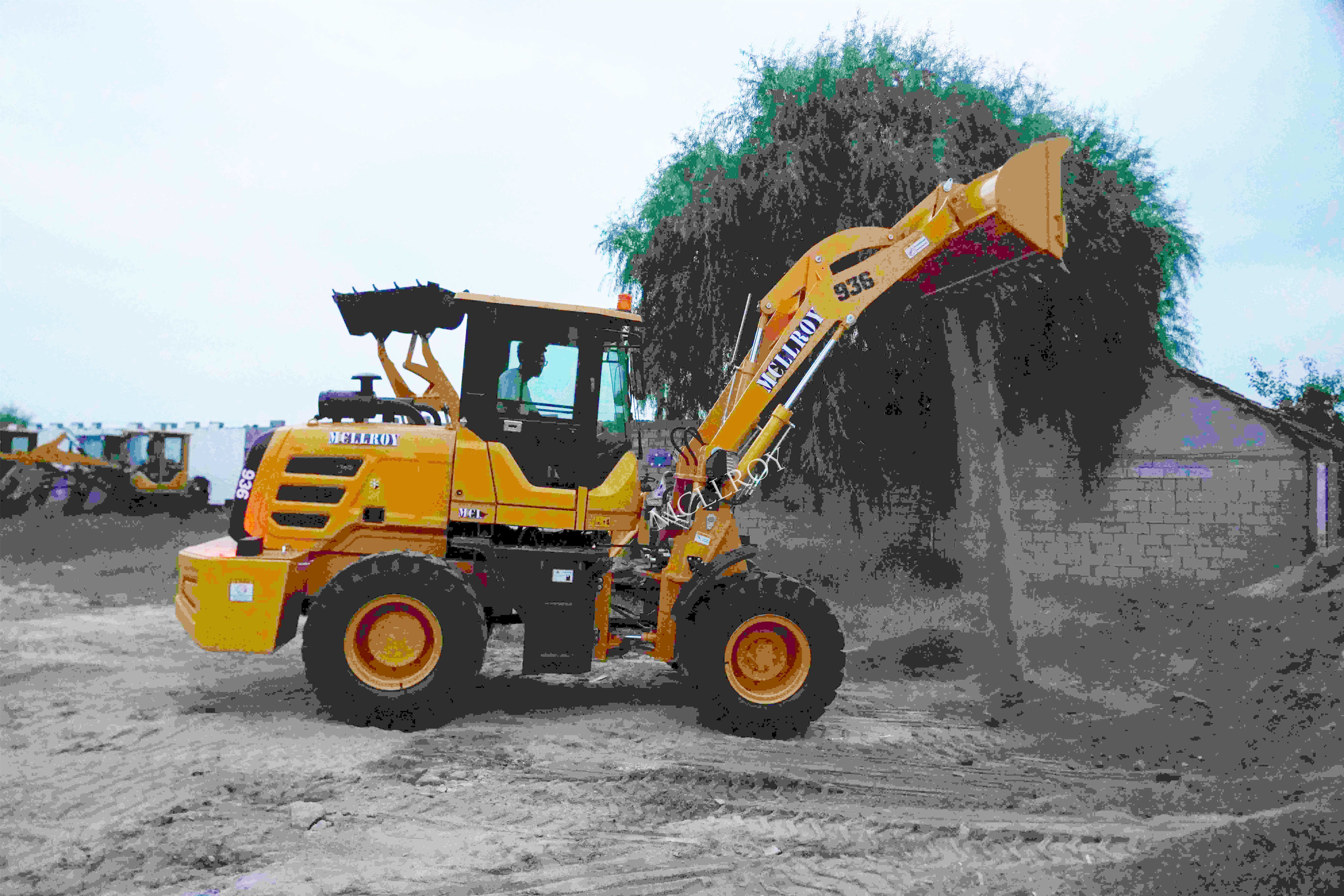 Compact Articulated Small Wheel Loaders Machanical Joystick